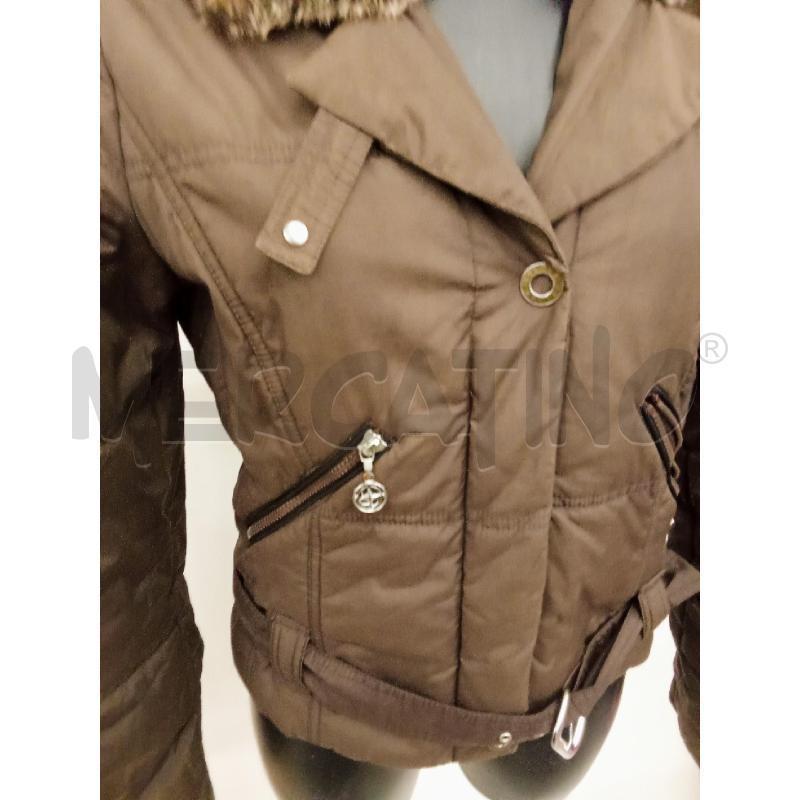 GIUBBINO DONNA MARRONE COLMAR CON PELLICCIOTTA BEIGE E CINTA | Mercatino dell'Usato San giorgio del sannio 2