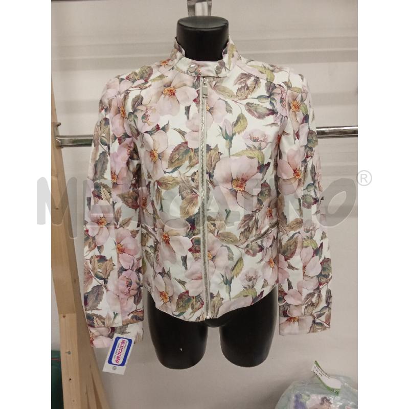 GIUBBINO DONNA PELLE FLOREALE ROSA BATA | Mercatino dell'Usato San giorgio del sannio 1