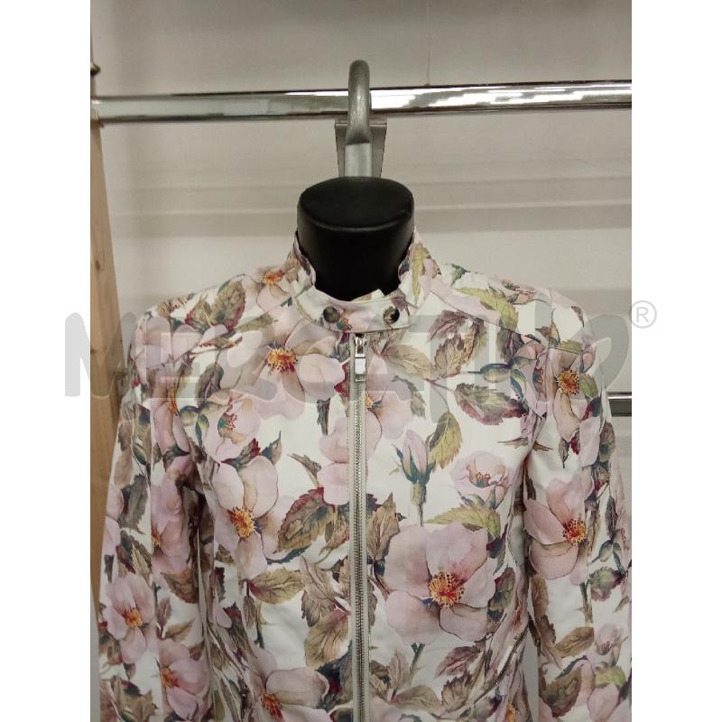GIUBBINO DONNA PELLE FLOREALE ROSA BATA | Mercatino dell'Usato San giorgio del sannio 2