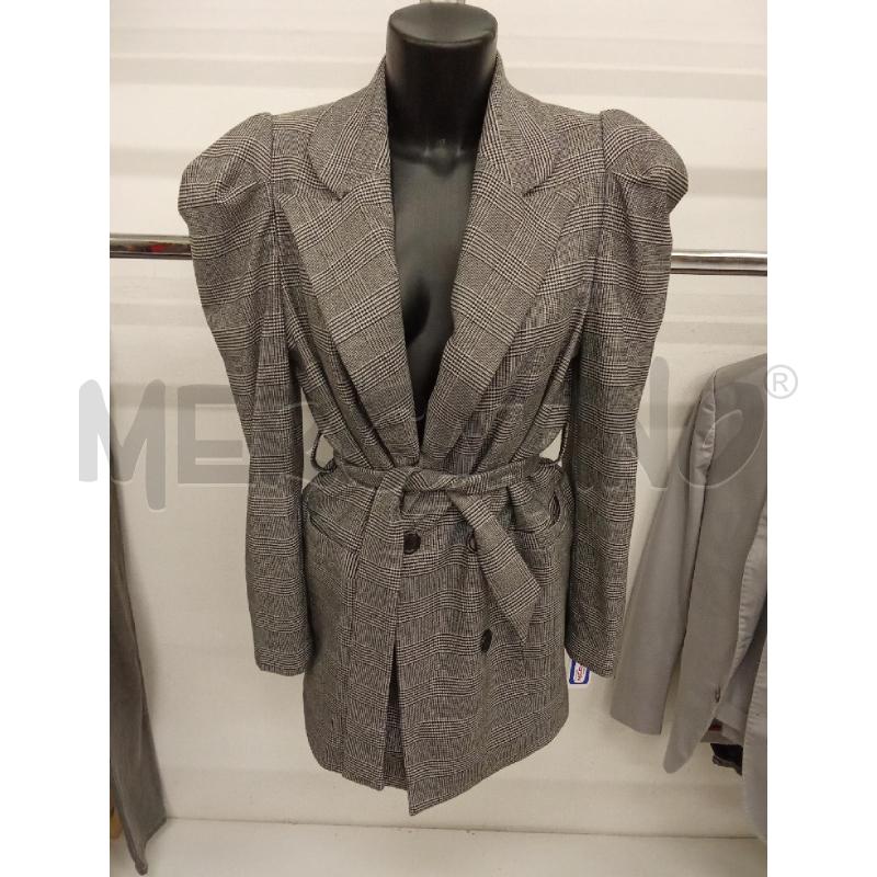 GIUBBINO DONNA QUADRI BIANCO NERO OODI ET AMO  | Mercatino dell'Usato San giorgio del sannio 1