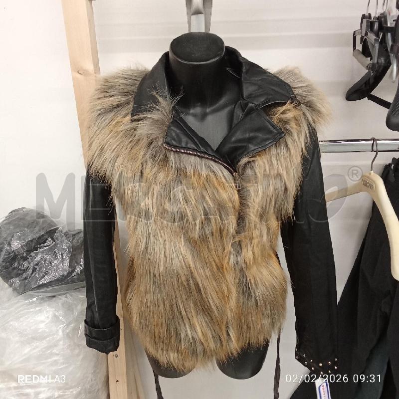 GIUBBINO DONNA SIMIL PELLE PELLICCIA GIÒ CELLINI  | Mercatino dell'Usato San giorgio del sannio 1