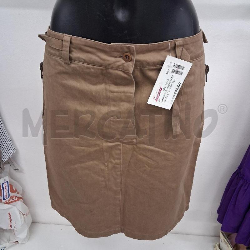 GONNA MARRONE CON ZIP RETRO E DAVANTI  | Mercatino dell'Usato San giorgio del sannio 1