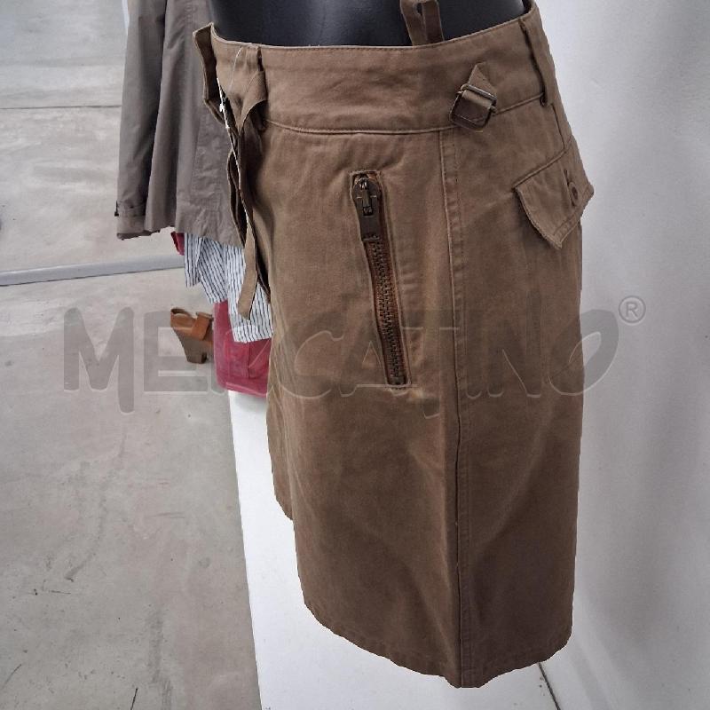 GONNA MARRONE CON ZIP RETRO E DAVANTI  | Mercatino dell'Usato San giorgio del sannio 3