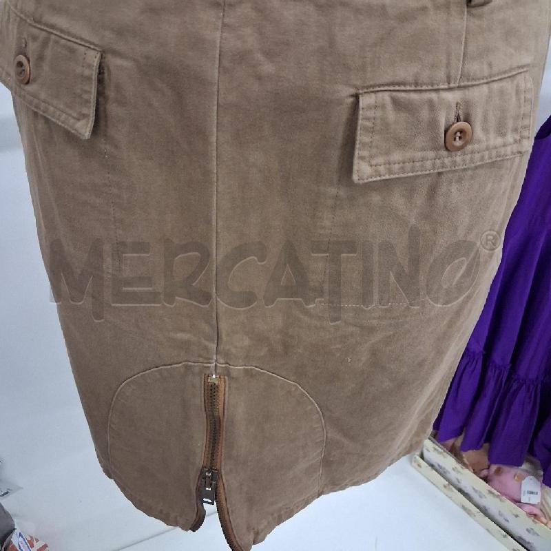 GONNA MARRONE CON ZIP RETRO E DAVANTI  | Mercatino dell'Usato San giorgio del sannio 4