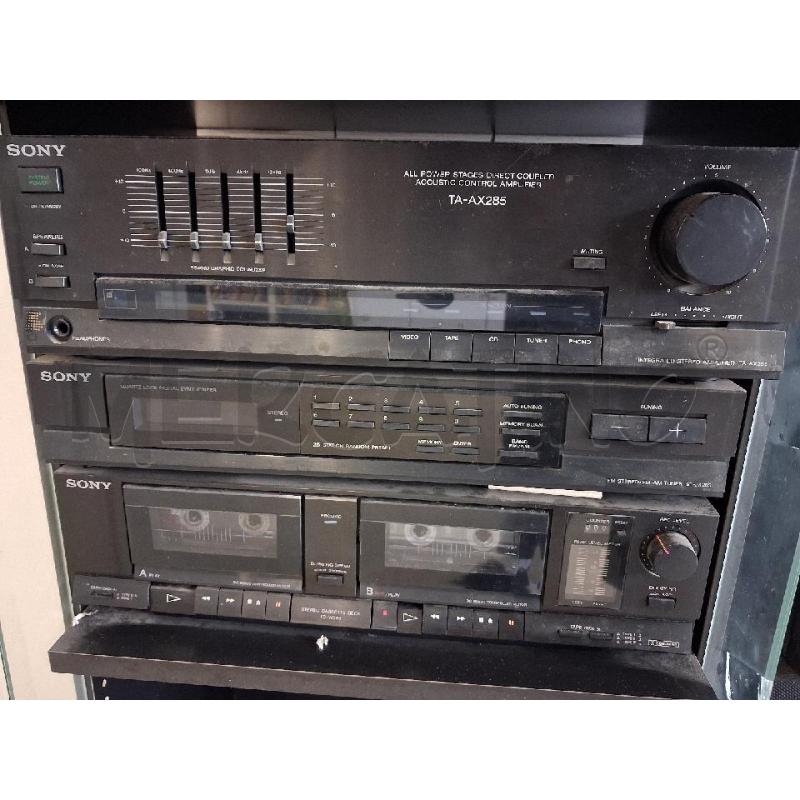 IMPIANTO AUDIO SONY GIRADISCHI + AMPLIFICATORE + STEREO + PIASTRA  | Mercatino dell'Usato San giorgio del sannio 2