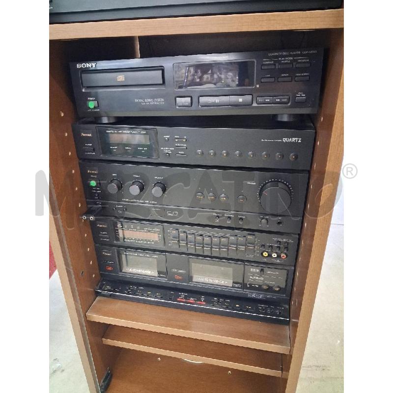 IMPIANTO HI-FI SANSUI CON MOBILETTO LEGNO  | Mercatino dell'Usato San giorgio del sannio 3