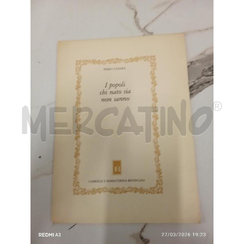 I POPOLI CHI BATO SIA NON SANNO  | Mercatino dell'Usato San giorgio del sannio 1