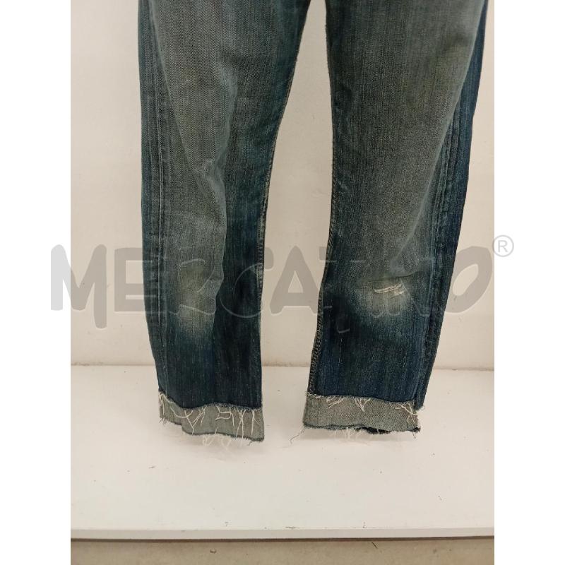 JEANS DONNA LAVAGGIO MEDIO CON PIEGONE CAVIGLIE FLARE SLAVATO LEVIS  501 BOTTONI  | Mercatino dell'Usato San giorgio del sannio 3