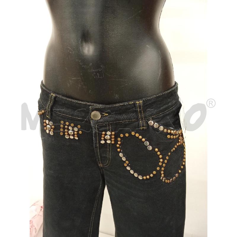 JEANS DONNA NERO PERLINE IN VITA BRONZO LOVE  | Mercatino dell'Usato San giorgio del sannio 2