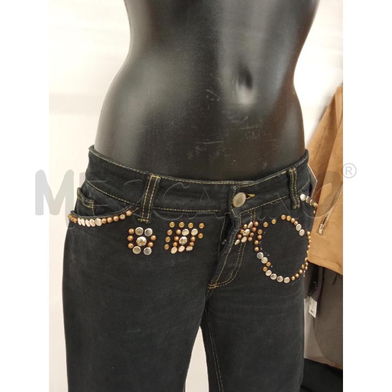 JEANS DONNA NERO PERLINE IN VITA BRONZO LOVE  | Mercatino dell'Usato San giorgio del sannio 3