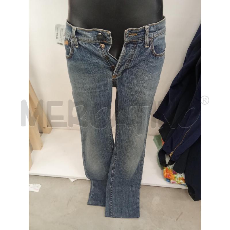 JEANS VINTAGE STRIATO PRIMA CLASSE CON ORLO BEIGE  | Mercatino dell'Usato San giorgio del sannio 1