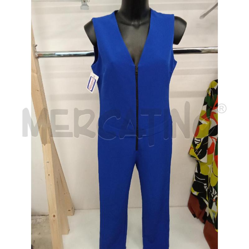 JUMPSUIT BLU ELETTRICO CERNIERA NERA CAMOMILLA  | Mercatino dell'Usato San giorgio del sannio 1
