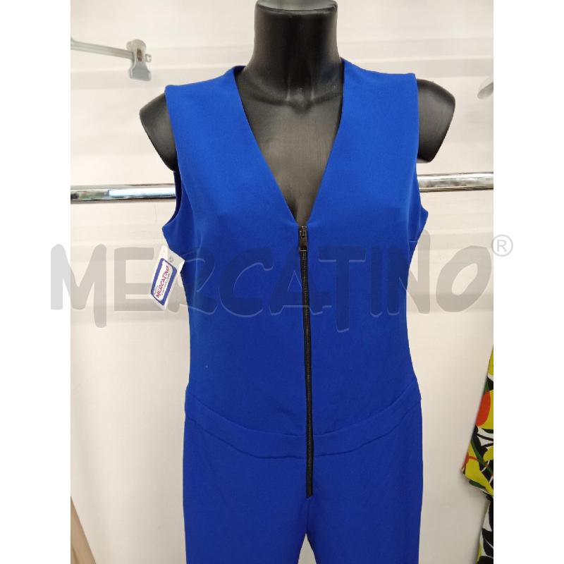 JUMPSUIT BLU ELETTRICO CERNIERA NERA CAMOMILLA  | Mercatino dell'Usato San giorgio del sannio 3