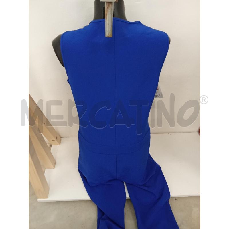 JUMPSUIT BLU ELETTRICO CERNIERA NERA CAMOMILLA  | Mercatino dell'Usato San giorgio del sannio 4