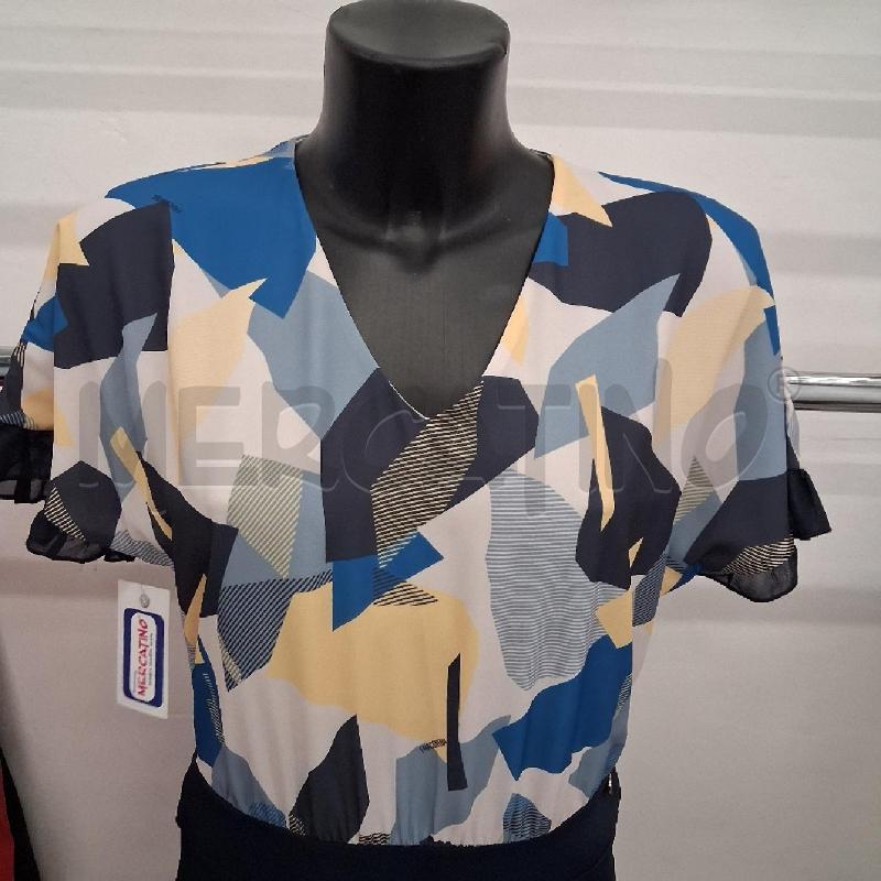 JUMPSUIT BLU FANTASIA AZZURRA GIALLA GEOMETRICA FRANCOMINA | Mercatino dell'Usato San giorgio del sannio 2