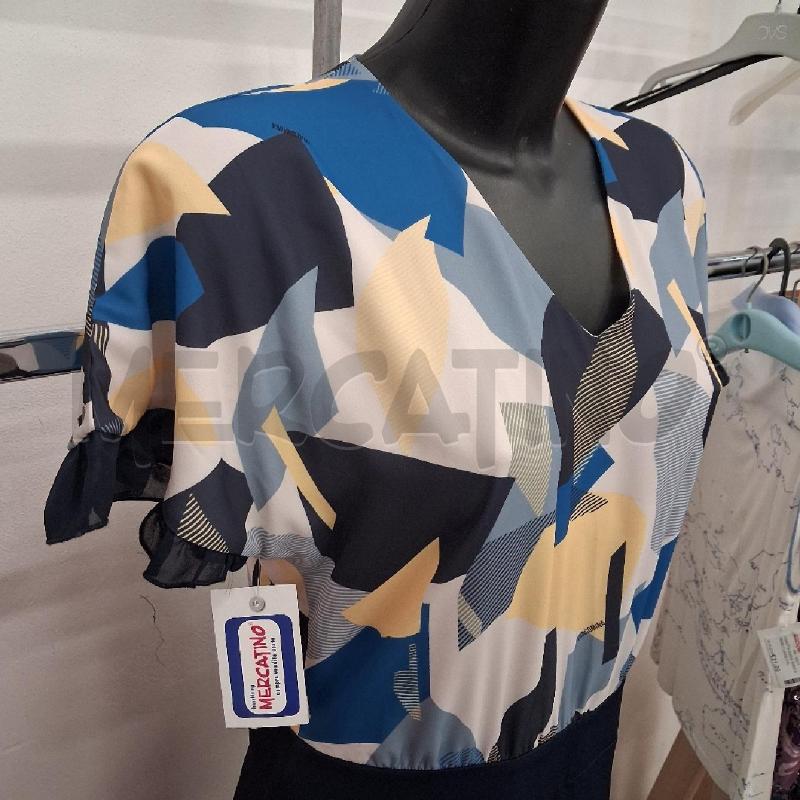 JUMPSUIT BLU FANTASIA AZZURRA GIALLA GEOMETRICA FRANCOMINA | Mercatino dell'Usato San giorgio del sannio 3