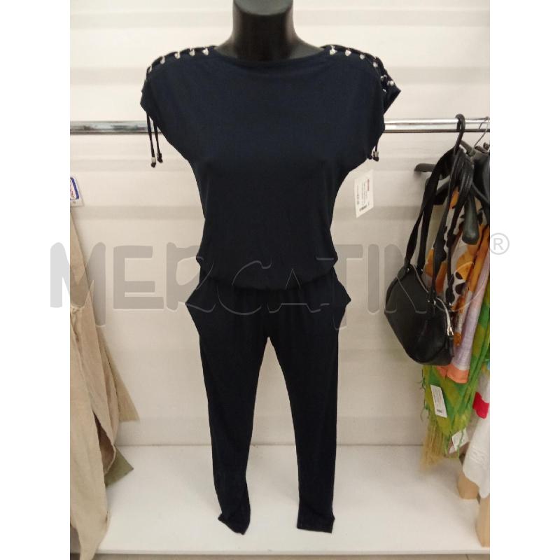 JUMPSUIT DONNA BLU NOTTE GANCI ARGENTATI SPALLE MICHAEL KORS | Mercatino dell'Usato San giorgio del sannio 1