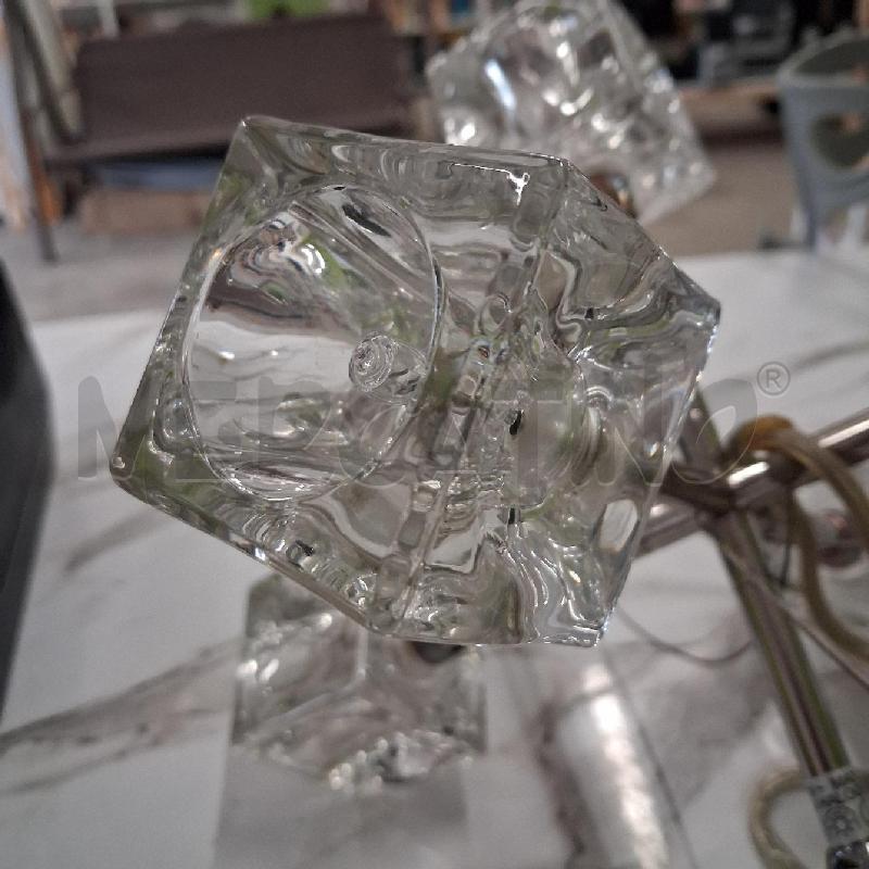 LAMPADARIO CROMO CUBI VETRO | Mercatino dell'Usato San giorgio del sannio 2