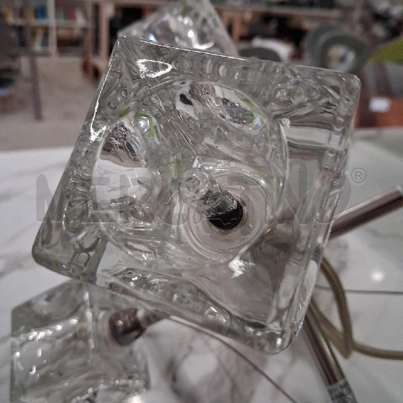 LAMPADARIO CROMO CUBI VETRO | Mercatino dell'Usato San giorgio del sannio 5