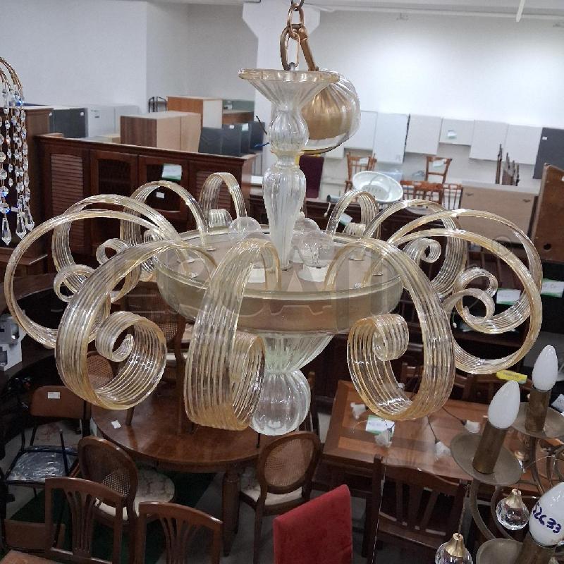 LAMPADARIO MURANO FOGLIE VOLTA  | Mercatino dell'Usato San giorgio del sannio 1