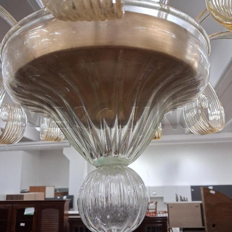 LAMPADARIO MURANO FOGLIE VOLTA  | Mercatino dell'Usato San giorgio del sannio 3