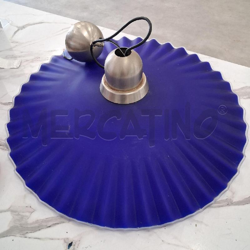 LAMPADARIO VIOLA ROTONDO ONDULATO VETRO | Mercatino dell'Usato San giorgio del sannio 1
