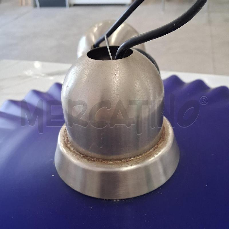 LAMPADARIO VIOLA ROTONDO ONDULATO VETRO | Mercatino dell'Usato San giorgio del sannio 3