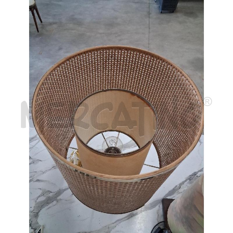 LAMPADA DORATA CALOTTA RATTAN  | Mercatino dell'Usato San giorgio del sannio 2