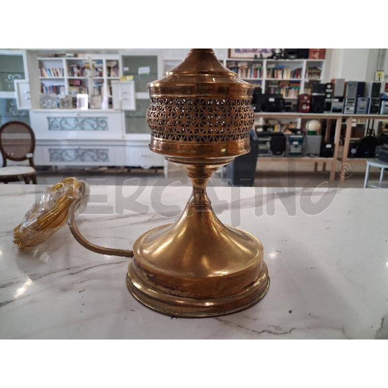 LAMPADA DORATA CALOTTA RATTAN  | Mercatino dell'Usato San giorgio del sannio 3