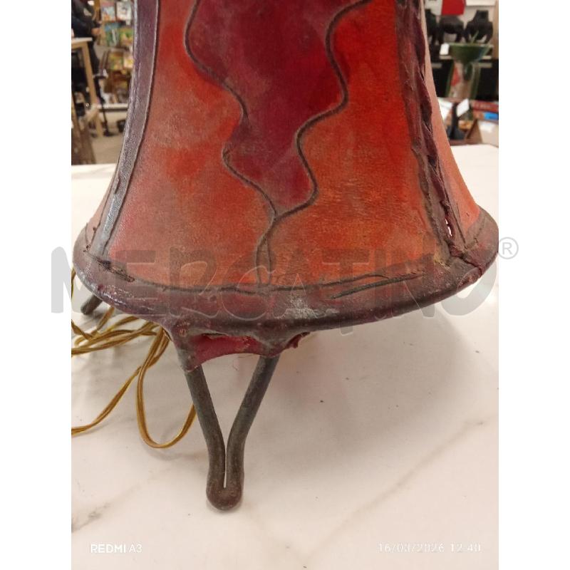 LAMPADA LANTERNA FERRO DIESEGNO SU PELLE ARTIGIANALE  | Mercatino dell'Usato San giorgio del sannio 3