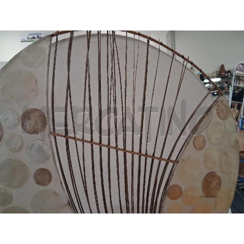 LAMPADA LEGNO APPLICAZIONE DISCHI MADREPERLA | Mercatino dell'Usato San giorgio del sannio 3