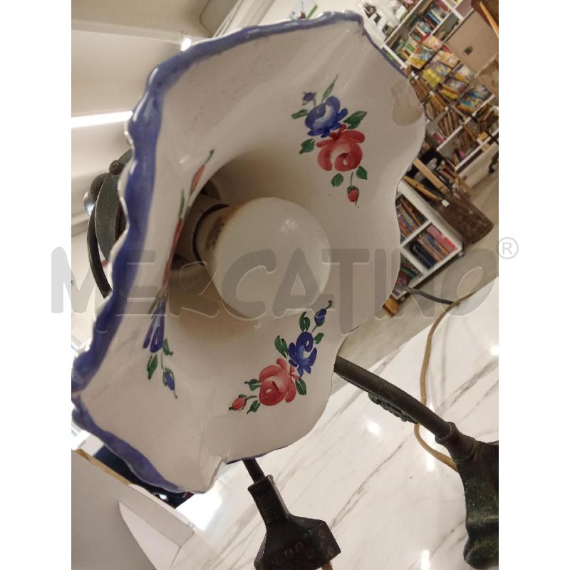 LAMPADA OTTONE CALOTTA CERAMICA INS FIORI  | Mercatino dell'Usato San giorgio del sannio 3