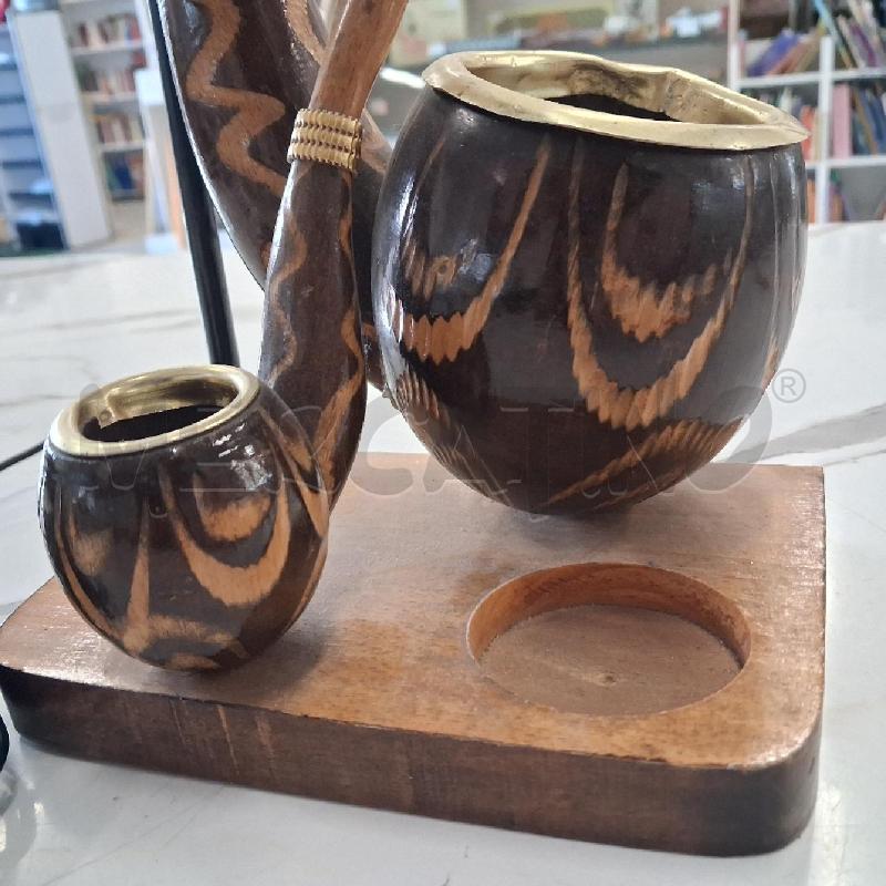LAMPADA PIPA LEGNO  | Mercatino dell'Usato San giorgio del sannio 3