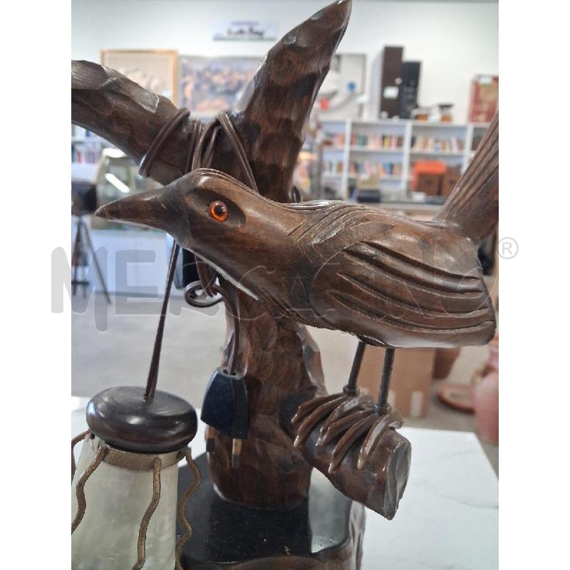 LAMPADA UCCELLINI LEGNO DECO | Mercatino dell'Usato San giorgio del sannio 2