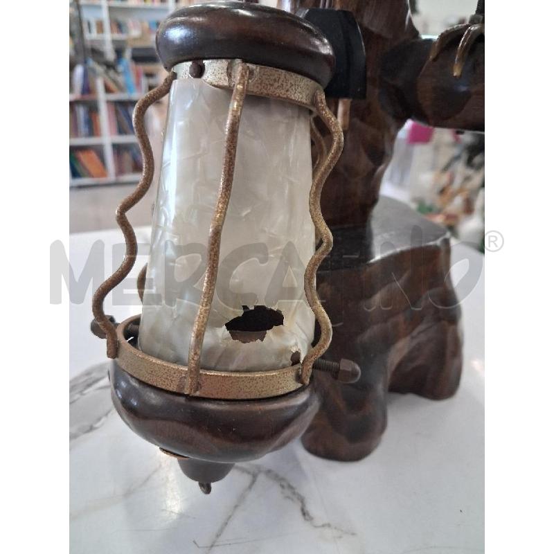 LAMPADA UCCELLINI LEGNO DECO | Mercatino dell'Usato San giorgio del sannio 3