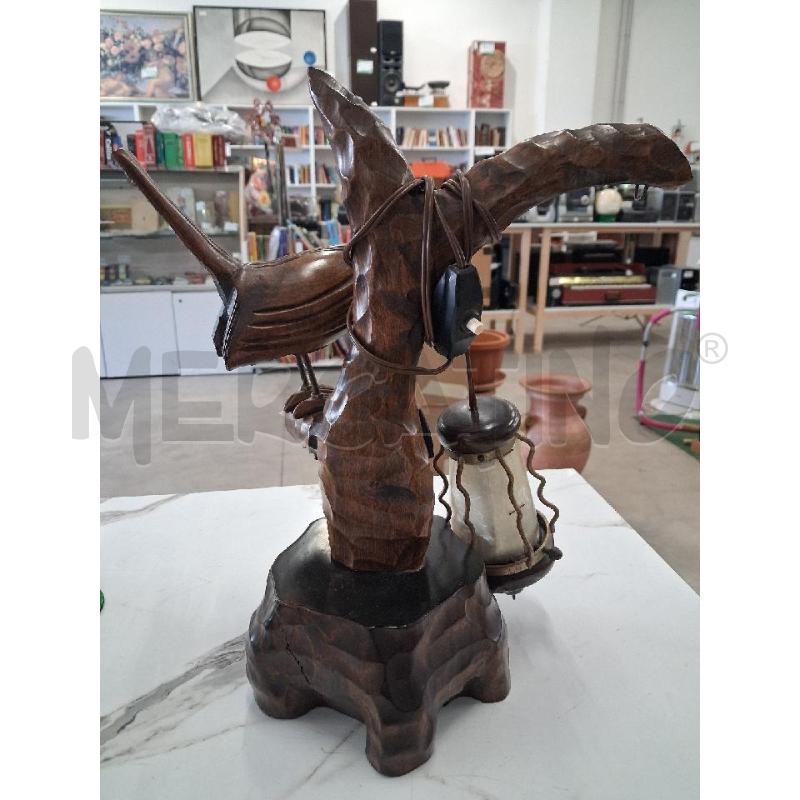 LAMPADA UCCELLINI LEGNO DECO | Mercatino dell'Usato San giorgio del sannio 4