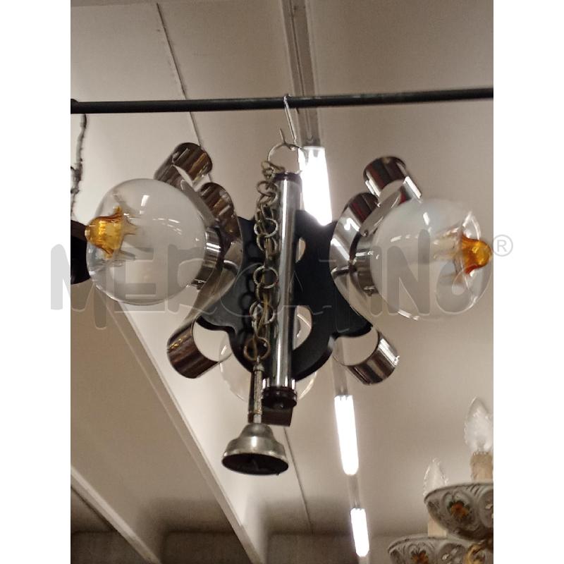 LAMPADA VETRO MURANO ANNI 70 MAZZENGA 3LUCI | Mercatino dell'Usato San giorgio del sannio 1