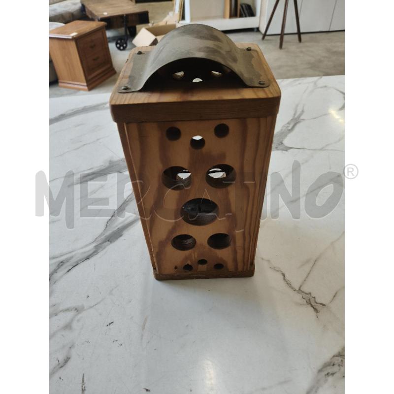LANTERNA LEGNO CERCHI INS METALLO  | Mercatino dell'Usato San giorgio del sannio 2