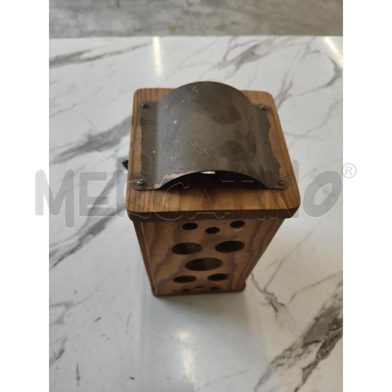 LANTERNA LEGNO CERCHI INS METALLO  | Mercatino dell'Usato San giorgio del sannio 3