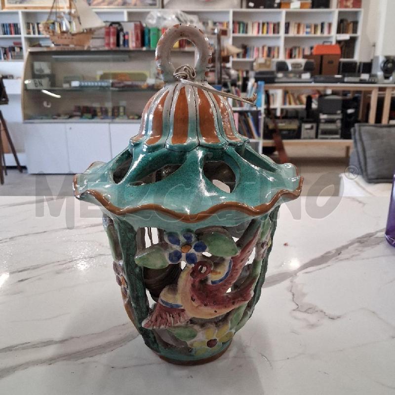 LANTERNA TERRACOTTA DEC  A MANO VIETRI  | Mercatino dell'Usato San giorgio del sannio 1