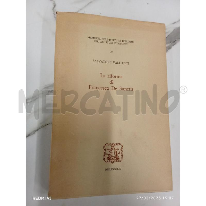 LA RIFORMA DI FRANCESCO DE SANCTIS  | Mercatino dell'Usato San giorgio del sannio 1