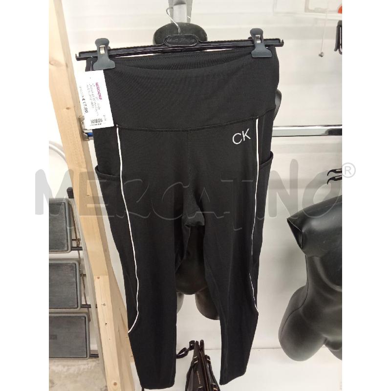 LEGGINGS DONNA CALVIN KLEIN LOGO NERO STRISCE BIANCHE | Mercatino dell'Usato San giorgio del sannio 1