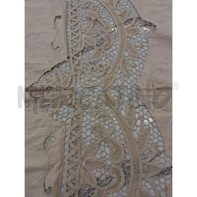 LENZUOLO MATRIMONIALE ECRU COTONE INS MACRAME  | Mercatino dell'Usato San giorgio del sannio 2