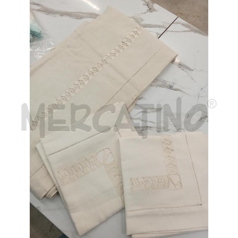 LENZUOLO MATRIMONIALE ECRU RICAMO NO SOTTO | Mercatino dell'Usato San giorgio del sannio 1