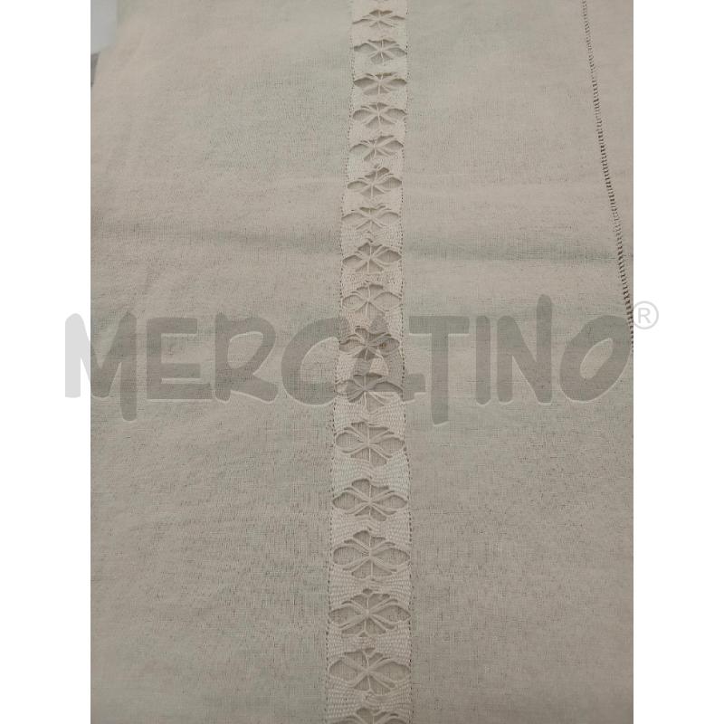 LENZUOLO MATRIMONIALE ECRU RICAMO NO SOTTO | Mercatino dell'Usato San giorgio del sannio 3