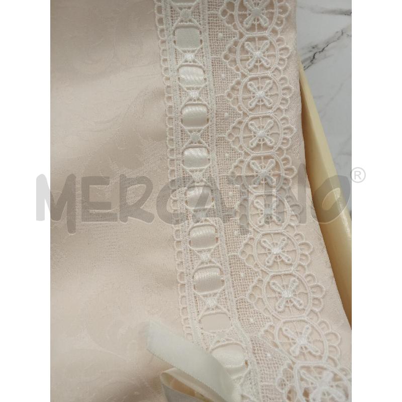 LENZUOLO MATRIMONIALE + COPRILETTO BEIGE RICAMATO DEA RICAMI | Mercatino dell'Usato San giorgio del sannio 4