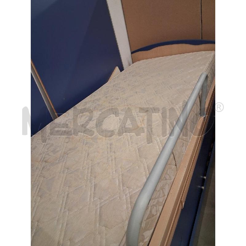 LETTO A PONTE CON SCRIVANIA INCORPORATA + LEBRERIA + PENSILE FRASSINO BLU  | Mercatino dell'Usato San giorgio del sannio 4
