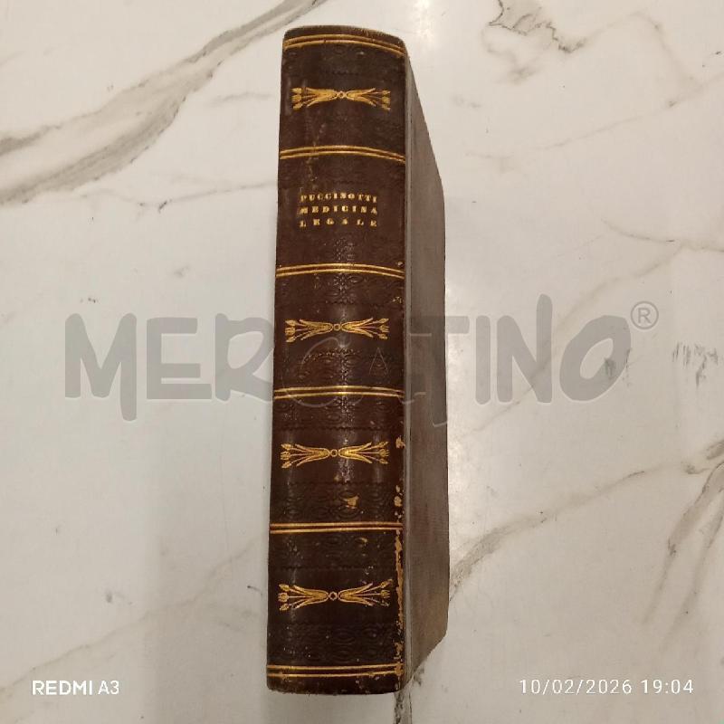 LEZIONI DI MEDICINA LEGALE DI FRANCECSO PUCCINOTTI VOL 1.1836 | Mercatino dell'Usato San giorgio del sannio 2