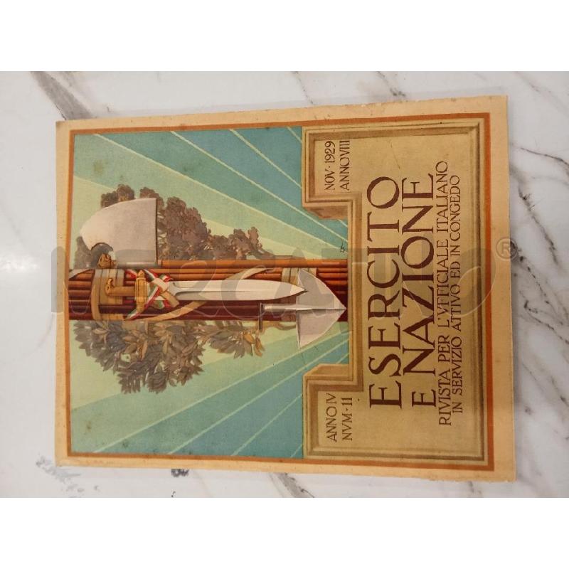 LIBRO NOV 1929 ANN VII ESERCITO E NAZIONE  | Mercatino dell'Usato San giorgio del sannio 1