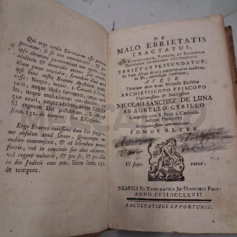 LIBRO VECCHIO DE MALO EBRIETATIS AD CONFESSARIOS | Mercatino dell'Usato San giorgio del sannio 4